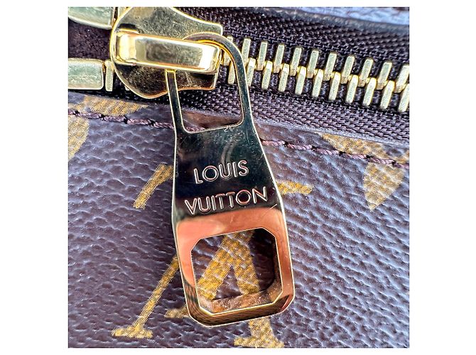 Borsa a tracolla Louis Vuitton Pochette Métis in canvas rivestito marrone Rosso - vista 13