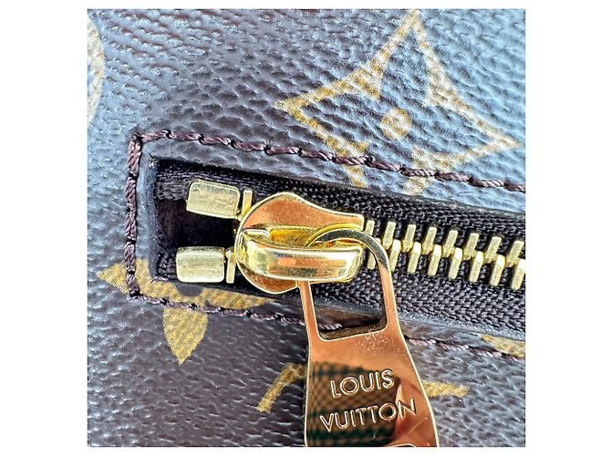 Borsa a tracolla Louis Vuitton Pochette Métis in canvas rivestito marrone Rosso - vista 14