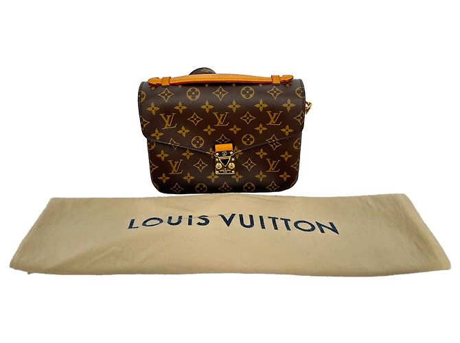 Borsa a tracolla Louis Vuitton Pochette Métis in canvas rivestito marrone Rosso - vista 22