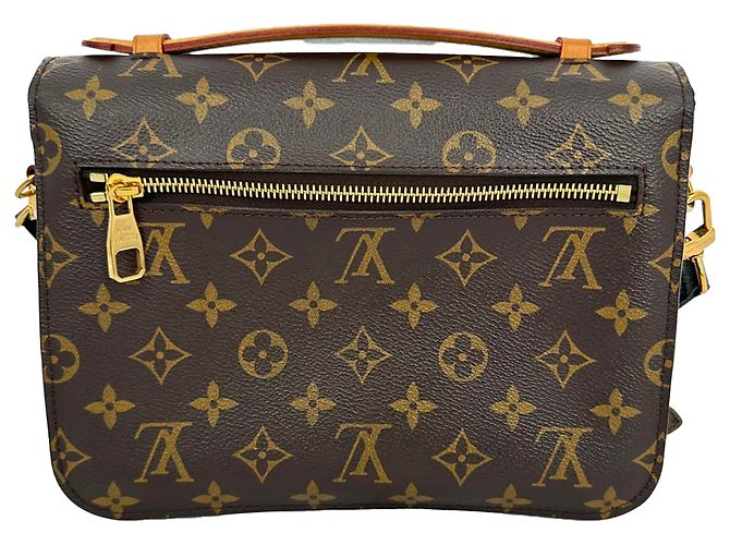 Borsa a tracolla Louis Vuitton Pochette Métis in canvas rivestito marrone Rosso - vista 5