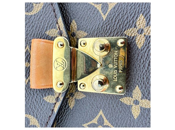 Borsa a tracolla Louis Vuitton Pochette Métis in canvas rivestito marrone Rosso - vista 6