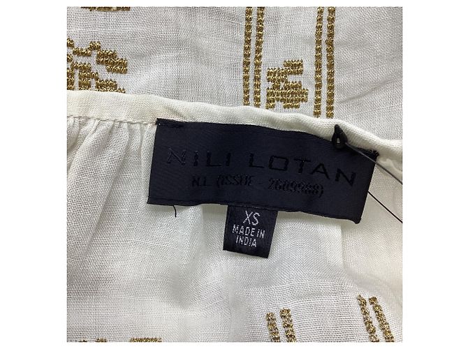 Blouse brodée Nili Lotan en ramie blanche - vue 6