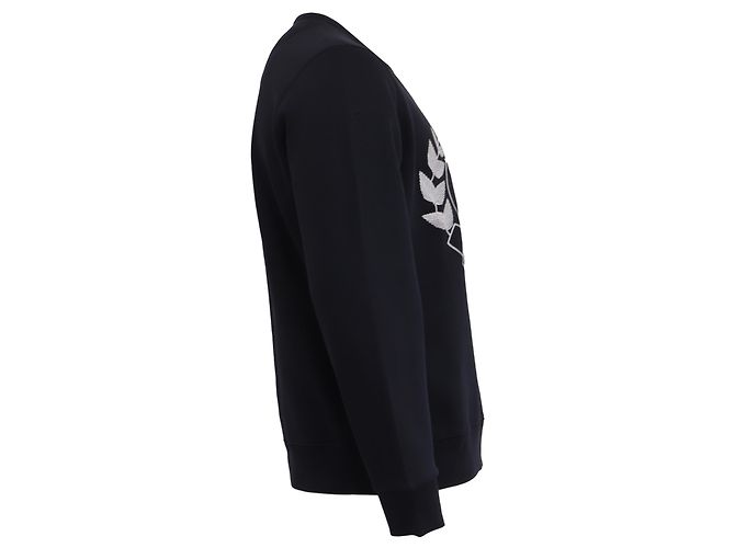 Burberry Renshaw bestickter Sweatshirt aus dunkelblauer Baumwolle Marineblau - Ansicht 3