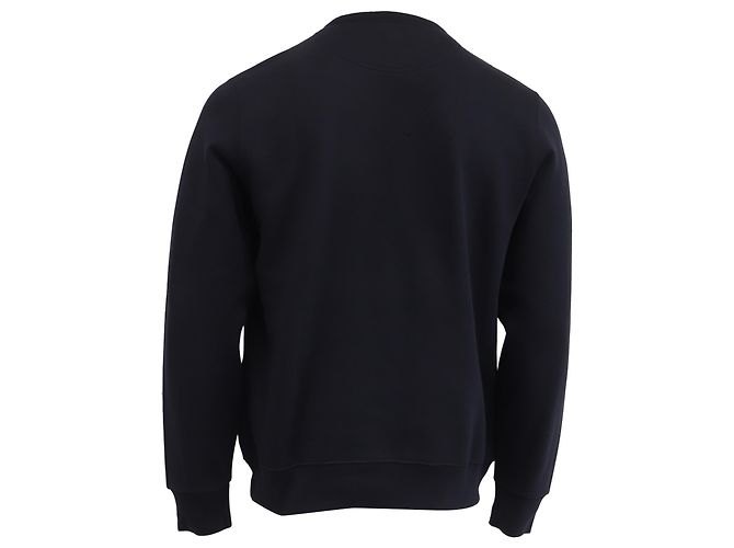 Burberry Renshaw bestickter Sweatshirt aus dunkelblauer Baumwolle Marineblau - Ansicht 4