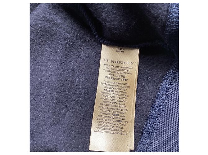 Burberry Renshaw bestickter Sweatshirt aus dunkelblauer Baumwolle Marineblau - Ansicht 5