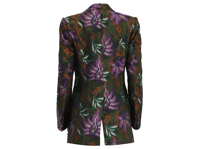 Blazer stampato Dries Van Noten in acetato multicolore - vista 4