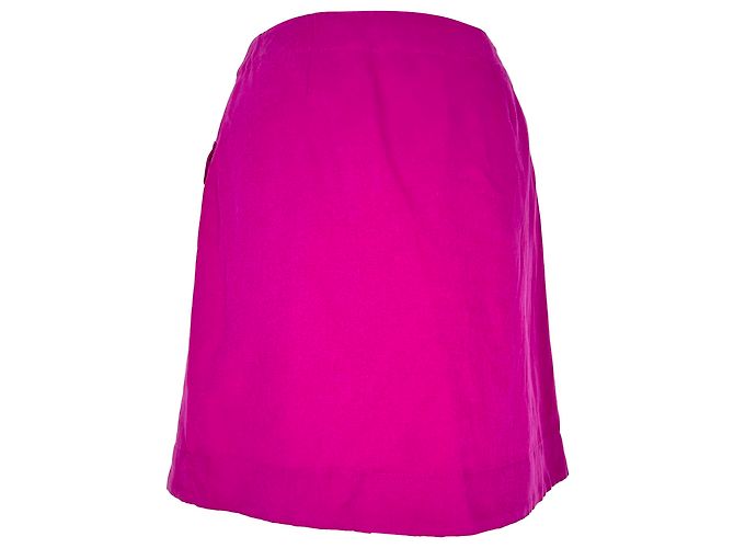 Minifalda con lazada See by Chloé en lino rosa - vista 3