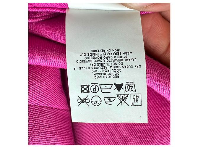 Minifalda con lazada See by Chloé en lino rosa - vista 7