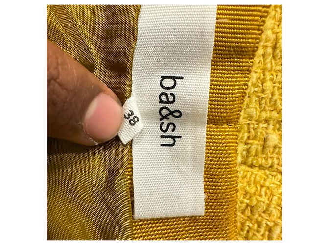 Ba&Sh Java Mini Skort in Yellow Wool - view 4