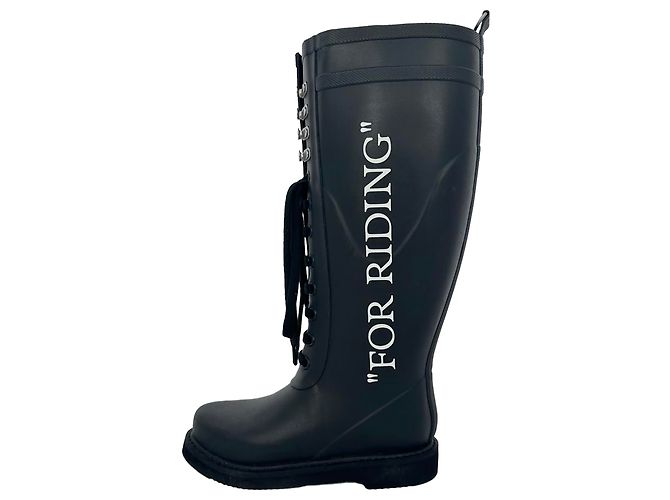 Off White Botas altas Off-White en PVC negro - vista 12