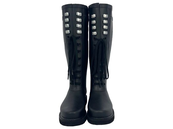 Off White Botas altas Off-White en PVC negro - vista 2