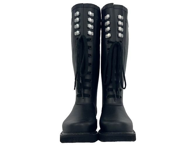 Off White Botas altas Off-White en PVC negro - vista 3