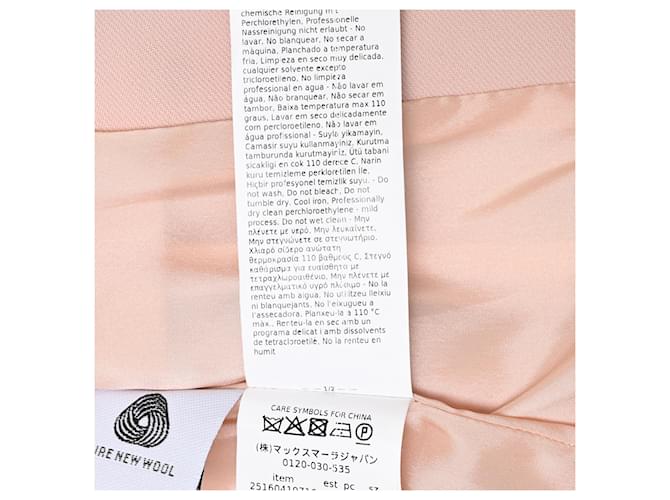 Max Mara Studio Double-Breasted Blazer in Pink Wool - view 7