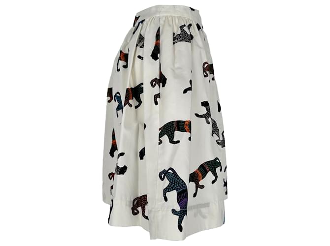 Falda con estampado gráfico MSGM en poliéster blanco Multicolor - vista 2