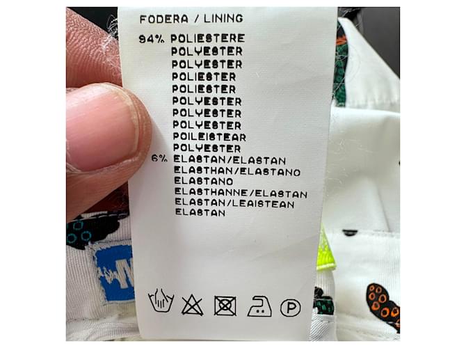 Falda con estampado gráfico MSGM en poliéster blanco Multicolor - vista 8