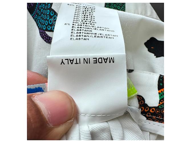 Falda con estampado gráfico MSGM en poliéster blanco Multicolor - vista 9