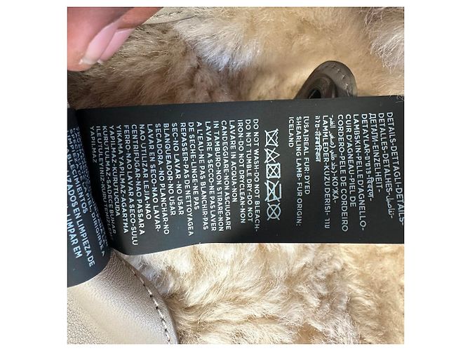 Tom Ford Button-Down Shearling Coat in Beige Wool - view 8