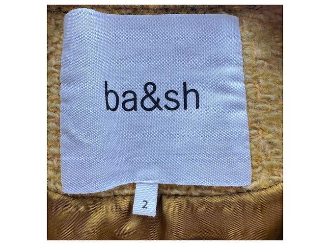 Ba&Sh Joe Double-Breasted Tweed Blazer in Yellow Wool - view 5