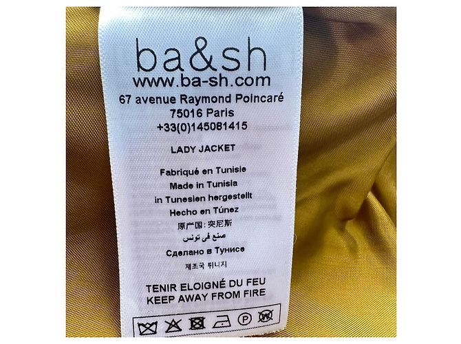 Ba&Sh Joe Double-Breasted Tweed Blazer in Yellow Wool - view 6