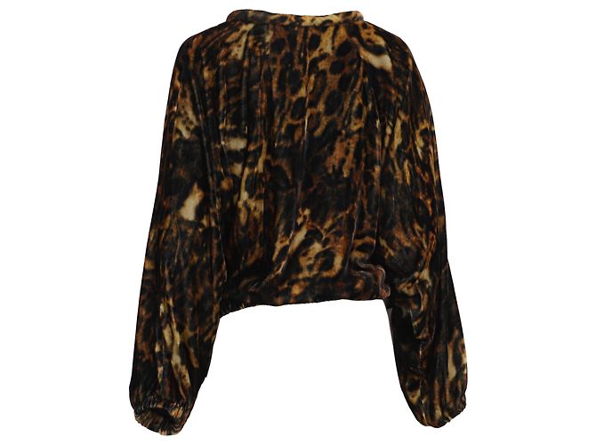 Blusa de cuello redondo Isabel Marant en viscosa con estampado animalier - vista 4