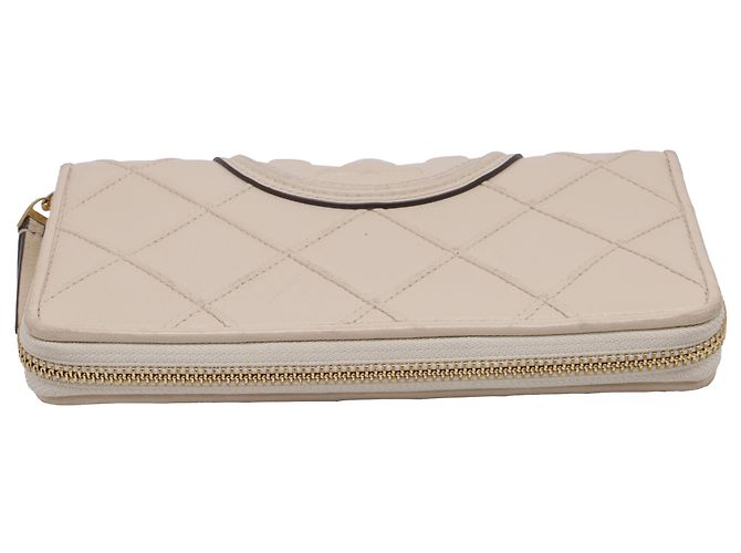 Portafoglio Continental con zip Fleming Soft di Tory Burch in pelle Nude Marrone Carne - vista 8