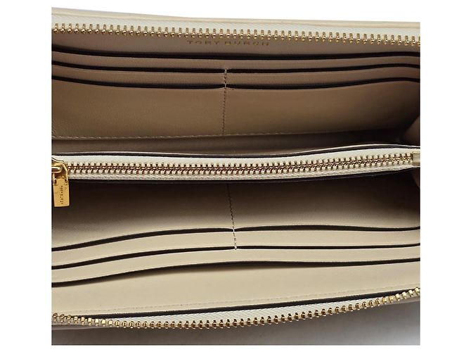 Portafoglio Continental con zip Fleming Soft di Tory Burch in pelle Nude Marrone Carne - vista 9