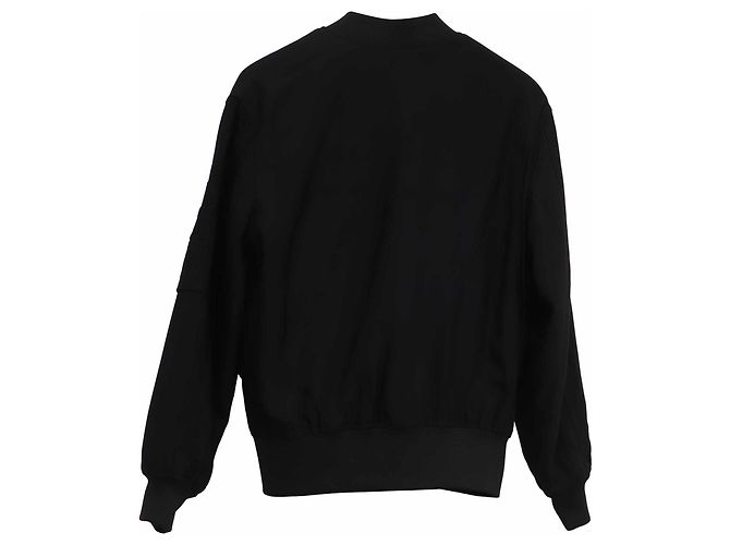 Giacca Bomber AMI in viscosa nera Nero - vista 3