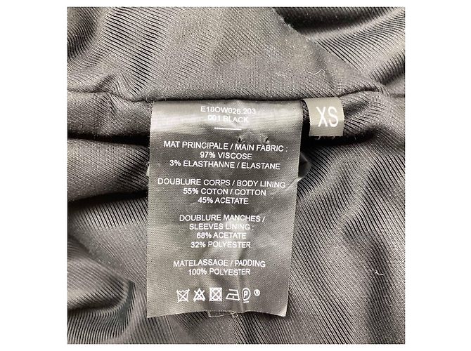 Giacca Bomber AMI in viscosa nera Nero - vista 5