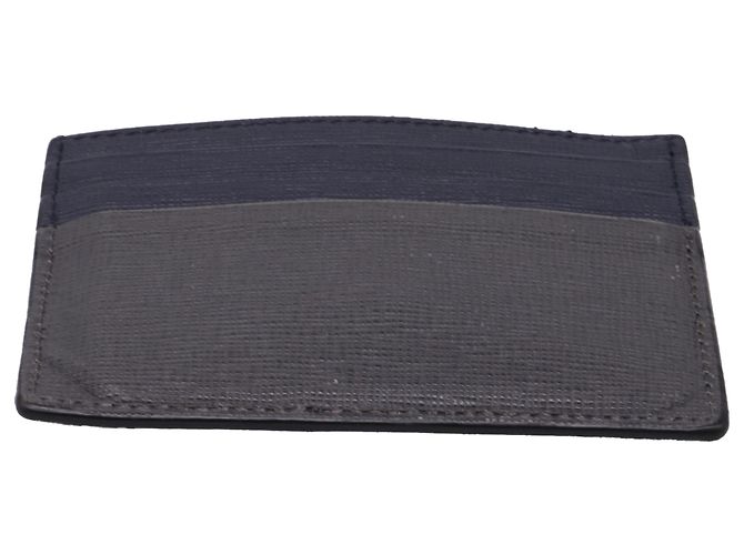 Fendi Monster Card Holder in Grey Leather Blue Light blue - view 5