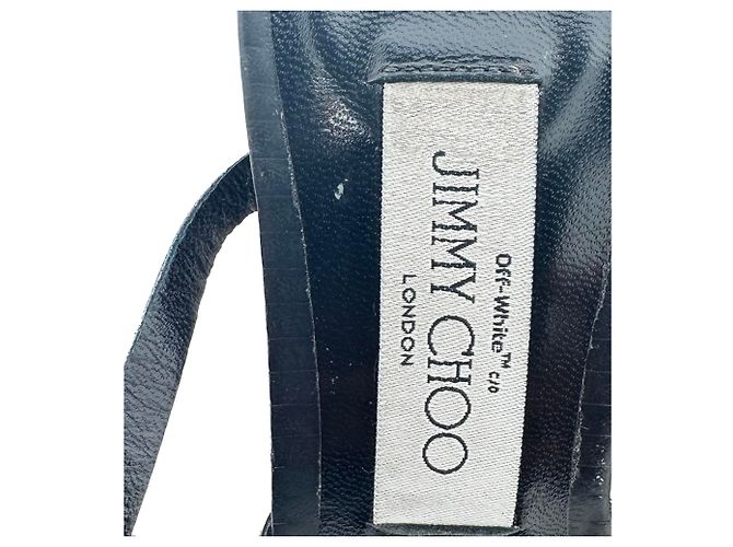 Jimmy Choo x Off-White Jane 100 Stiletto in pelle nera Nero - vista 6