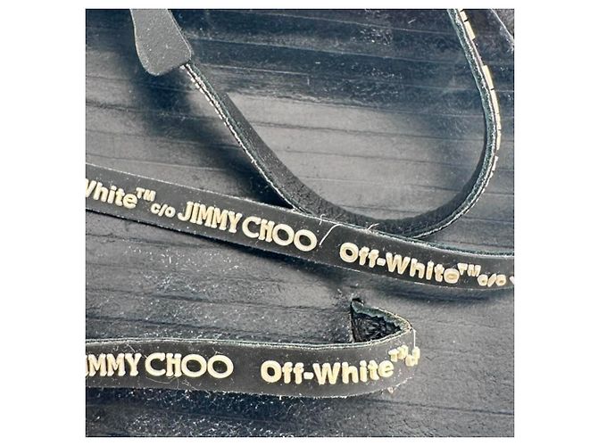 Jimmy Choo x Off-White Jane 100 Stiletto in pelle nera Nero - vista 8