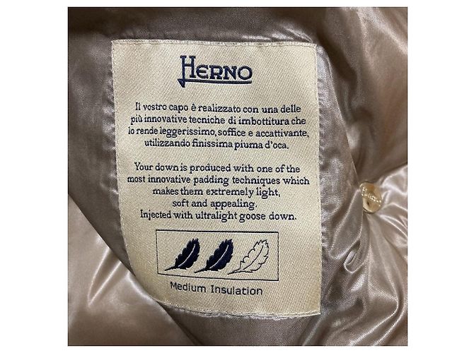 Autre Marque Abrigo de plumón Herno Castaño Beige - vista 11