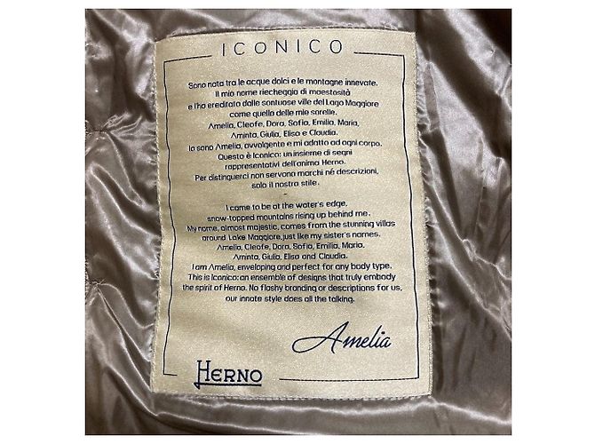 Autre Marque Abrigo de plumón Herno Castaño Beige - vista 5