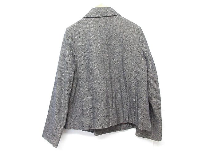 Autre Marque Chaquetón Peacoat de tweed de algodón y lana 45R Azul Azul marino - vista 2