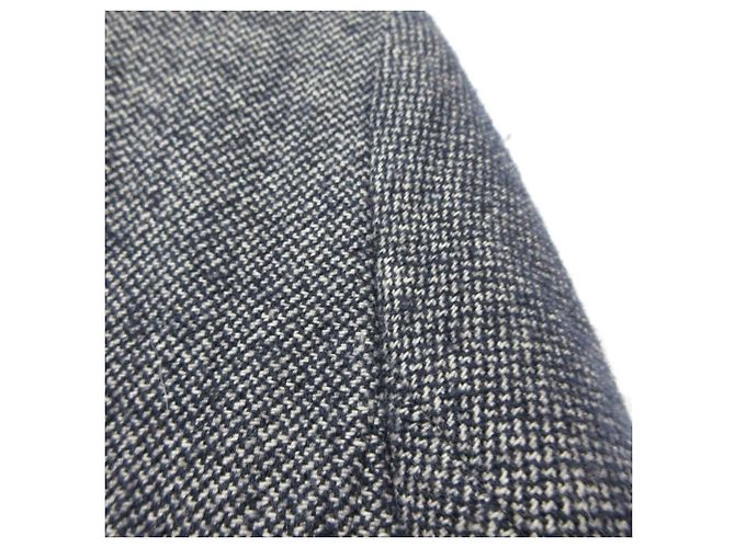 Autre Marque Chaquetón Peacoat de tweed de algodón y lana 45R Azul Azul marino - vista 3