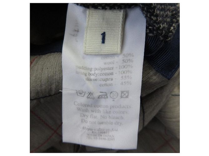 Autre Marque Chaquetón Peacoat de tweed de algodón y lana 45R Azul Azul marino - vista 6