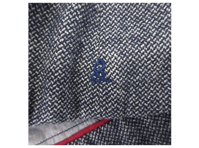 Autre Marque Chaquetón Peacoat de tweed de algodón y lana 45R Azul Azul marino - vista 8