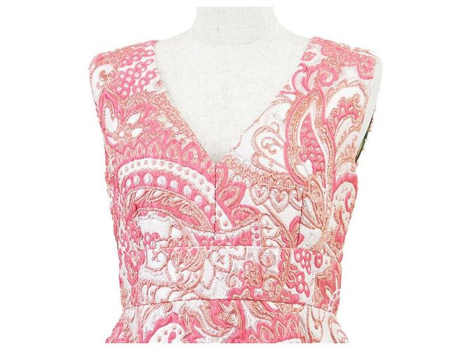 Dolce & Gabbana Dolce&Gabbana Kleid aus Metallic-Jacquard Pink - Ansicht 2