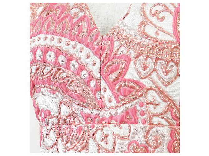 Dolce & Gabbana Dolce&Gabbana Kleid aus Metallic-Jacquard Pink - Ansicht 3