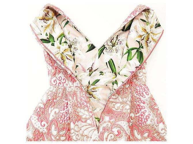 Dolce & Gabbana Dolce&Gabbana Kleid aus Metallic-Jacquard Pink - Ansicht 8