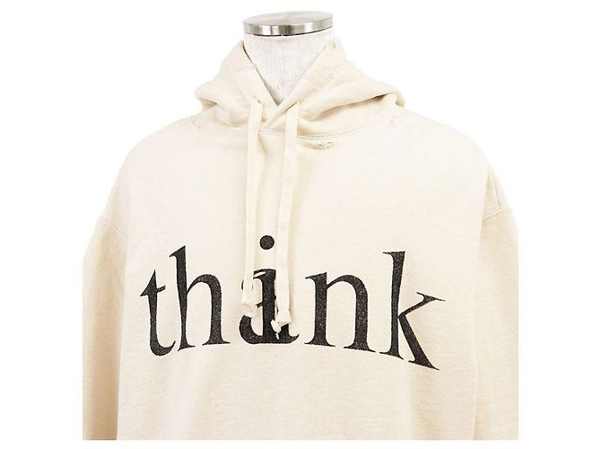 Sudadera de algodón Gucci thank/think PSYCHOPTS Beige Crudo - vista 2