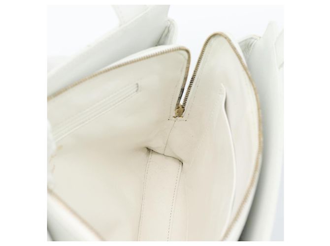 CHANEL Hand Bag Lamb Skin White Gold CC - vista 20