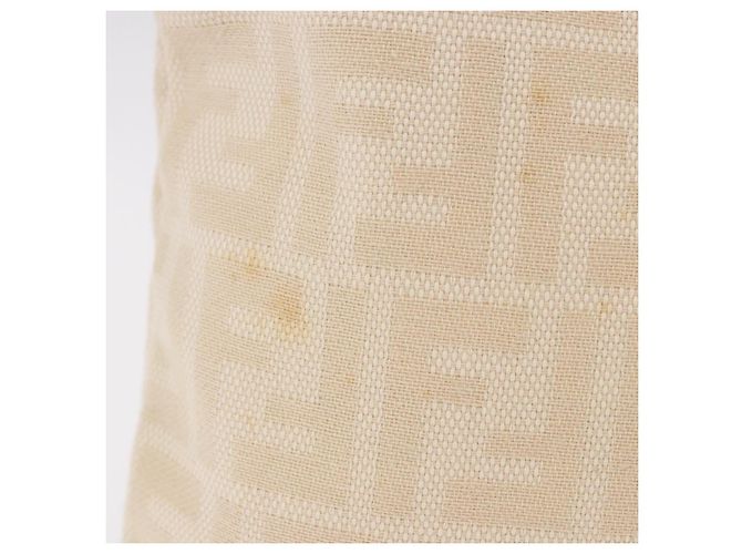 FENDI Bolso Tote de lona Zucca Beige Silver - vista 3