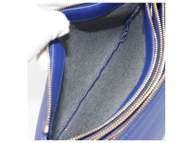 Céline CELINE Trio Shoulder Bag Leather Blue Gold - vista 11