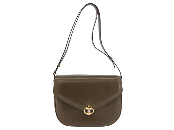 Céline CELINE Shoulder Bag Leather Green Gold - vista 13