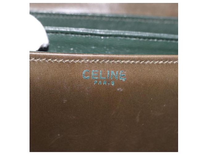Céline CELINE Shoulder Bag Leather Green Gold - vista 20