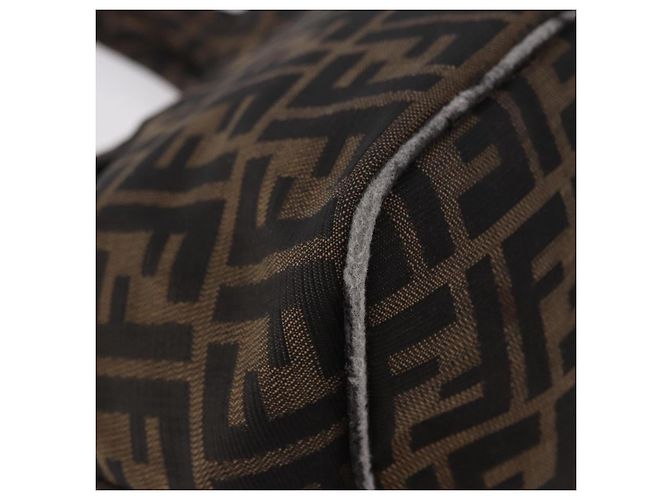 FENDI Zucca Canvas Mamma Baguette Shoulder Bag Brown Black - vista 15