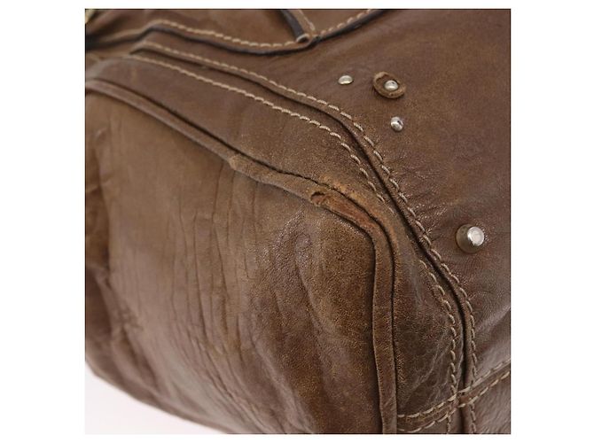 Chloé Chloe Paddington Hand Bag Leather Brown Gold - vista 10