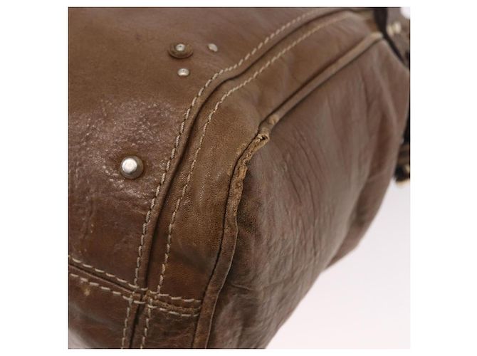 Chloé Chloe Paddington Hand Bag Leather Brown Gold - vista 13