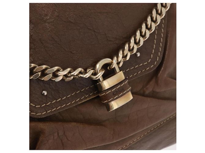 Chloé Chloe Paddington Hand Bag Leather Brown Gold - vista 15